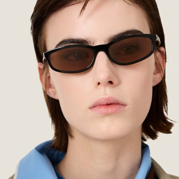 Miu Miu Regard Sunglasses Black/Brown - Picture 7 of 12